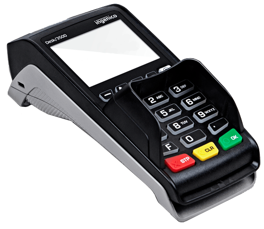 Ein EC-Kartengerät mit Touchscreen.